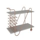 Carrinho Bar London Off White e Cobre