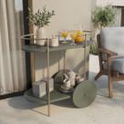 Carrinho Bar Multiuso Bebidas Café Domo Design Orgânico Metal Dourado