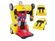 Carrinho Bate Bate Volta Camaro Amarelo Vira Robo Trasformes