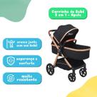 Carrinho Bebê 3 Em 1 Passear Apolo Bebê Conforto Adaptador
