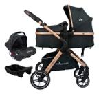 Carrinho Bebê Conforto +base Kansas Premium Baby Gold Black Carrinho Bebê Conforto +base Kansas Premium Baby Gold Black