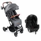 Carrinho Bebê Kira Grafite com Bebê Conforto Grid Black - Galzerano Carrinho Bebê Kira Grafite com Bebê Conforto Grid Black - Galzerano