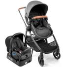 Carrinho Bebê Maxi Cosi Anna 3 TRIO 3 em 1 Fecha Uma Mão Berço Passeio Moisés Bebê Conforto Travel System Reclinável Cinza Sparkling Grey Base Carro