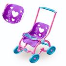 Carrinho Bebe Passeio Boneca Brinquedo Menina Coração Oferta