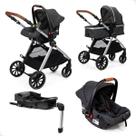 Carrinho Bebê Travel System Trio Com Bebê Conforto e Base