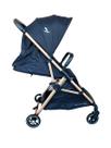Carrinho Bebê Zurich Preto/Gold Couro Preto Premium Baby