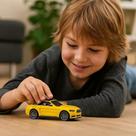 Carrinho Brinquedo Esportivo Veiculo Menino Amarelo Capô Aberto Rodas Presente Criança
