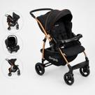 Carrinho Burigotto Rio 22 Mon Amour E Preto Cobre com Bebê Conforto Incluso 0 a 22kg Carrinho Burigotto Rio 22 Mon Amour E Preto Cobre com Bebê Conforto Incluso 0 a 22kg