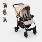 Carrinho Burigotto Rio 22 Mon Amour E Preto Cobre com Bebê Conforto Incluso 0 a 22kg