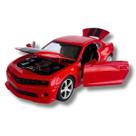 Carrinho Camaro Carro de Ferro Fricção Metal Miniatura Metal Brinquedo Abre portas e Capô