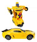 Carrinho Camaro Transformers Robô Luz Som Amarelo Personagem