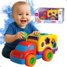 Carrinho Caminhão Brinquedo Infantil Bebe Educativo Robustos Didático Pedagógico Pecinhas Encaixe