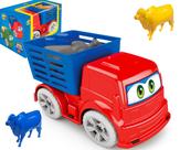 Carrinho Caminhão C/ 2 Bois Brinquedo Infantil Educativo Carrinho Caminhão C/ 2 Bois Brinquedo Infantil Educativo