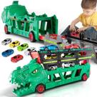 Carrinho Caminhão Carretinha Carreta Cegonha Leva Carros Dinossauro Com Carrinhos Com Pista Infantil Kizumba