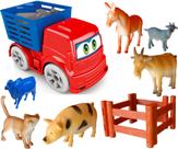Carrinho Caminhão Kit 8 Miniaturas Animal Brinquedo Infantil