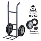 Carrinho Carro de Carga 150kg 2 Rodas Pneu com Câmara Muke Tools