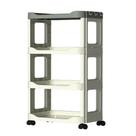 Carrinho com 4 prateleiras organizador cozinha manicure brinquedos escritorio multiuso branco