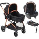 Carrinho com Bebe Base ISOFIX Burigotto Revert 22 Preto Cobre Carrinho com Bebe Base ISOFIX Burigotto Revert 22 Preto Cobre