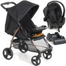 Carrinho com Bebe Cocoon Preto Base Galzerano San Remo Preto Cobre Carrinho com Bebe Cocoon Preto Base Galzerano San Remo Preto Cobre