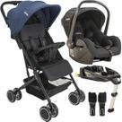 Carrinho com Bebe Conforto Base ISOFIX Kiddo Mascote Marinho