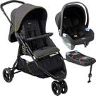 Carrinho com Bebe Conforto Preto Base ISOFIX Burigotto CR3 22 Gray Neon Carrinho com Bebe Conforto Preto Base ISOFIX Burigotto CR3 22 Gray Neon
