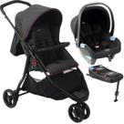 Carrinho com Bebe Conforto Preto Base ISOFIX Burigotto CR3 22 Gray Red Carrinho com Bebe Conforto Preto Base ISOFIX Burigotto CR3 22 Gray Red