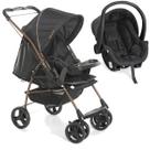 Carrinho com Bebe Conforto Preto Galzerano Milano III Preto Cobre Carrinho com Bebe Conforto Preto Galzerano Milano III Preto Cobre