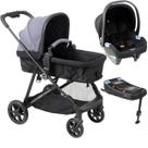 Carrinho com Bebe Materna Preto Base ISOFIX Burigotto Revert 22 Gris