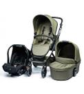 Carrinho COMO 4 com Bebê Conforto e Moisés ABC Design Olive Carrinho COMO 4 com Bebê Conforto e Moisés ABC Design Olive