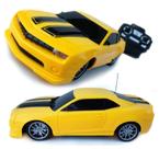 Carrinho Controle Remoto Camaro Amarelo Sem Fio 7 funções