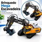 Carrinho Controle Remoto Estilo Trator Mega Escavadeira, Com Som, Luzes, Movimentos Articulados