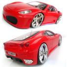 Carrinho Controle Remoto Ferrari corrida LEDs Vermelho.