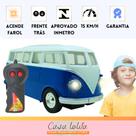 Carrinho Controle Remoto Kombi C Luz Furgão Brinquedo Menino