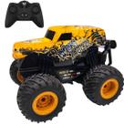 Carrinho controle Remoto led monster 7 spin amarelo jam