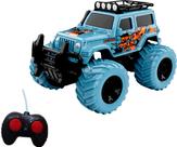 Carrinho Controle Remoto Total Com Luz Safari Super Rapido Cor:Azul