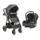 Carrinho cosmos melange + bebe conforto casulo click para cosmos preto (415opp) - kiddo