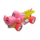 Carrinho Crocodilo Colorido Brinquedo Top Com Luz Som Fumaça