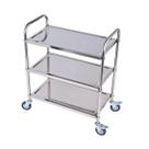 Carrinho de aço inoxidável Amarite 3 Shelf, capacidade de 190 kg com rodas