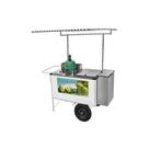 Carrinho de Agua de Coco Luxo com Rodas Pneumáticas e Toldo - Cefaz