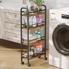 Carrinho de armazenamento Asgolion Slim 4 Tier Rolling Utility Rustic Brown Carrinho de armazenamento Asgolion Slim 4 Tier Rolling Utility Rustic Brown