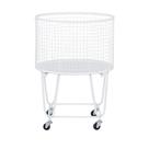 Carrinho de Armazenamento Redondo de Metal Deco 79 45x45x62 cm Branco Carrinho de Armazenamento Redondo de Metal Deco 79 45x45x62 cm Branco