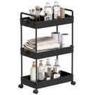 Carrinho de armazenamento rolante SOLEJAZZ 3 Tier Utility Black