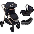 Carrinho de bebe 3 em 1 apolo preto bronze