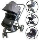 Carrinho De Bebê 3 Rodas 3x1 Até 15Kg Bebê Conforto e Moises