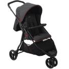Carrinho de Bebe 3 Rodas Berço Passeio Burigotto CR3 Gray Red