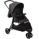 Carrinho de Bebe 3 Rodas Berço Passeio Burigotto CR3 Gray Red