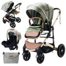 Carrinho De Bebê 3m 1 com Bebê Conforto Importado Europeu