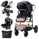 Carrinho De Bebê 3m 1 com Bebê Conforto Importado Europeu Premium