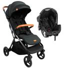 Carrinho de Bebê Alpe + Bebê Conforto Grid Preto - Galzerano Carrinho de Bebê Alpe + Bebê Conforto Grid Preto - Galzerano