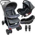 Carrinho de Bebe Bebe Conforto Base Passear Baby Atena Cinza